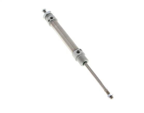 ISO 6432 Round Double Acting Cylinder 20-80mm - Magnetic - Damping - Male Threaded - Double Rod