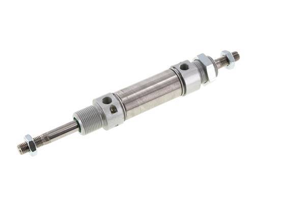 ISO 6432 Round Double Acting Cylinder 25-25mm - Magnetic - Damping - Male Threaded - Double Rod