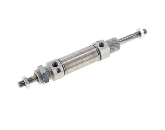 ISO 6432 Round Double Acting Cylinder 25-25mm - Magnetic - Damping - Male Threaded - Double Rod
