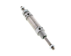 ISO 6432 Round Double Acting Cylinder 25-25mm - Magnetic - Damping - Male Threaded - Double Rod
