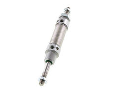 ISO 6432 Round Double Acting Cylinder 25-25mm - Magnetic - Damping - Male Threaded - Double Rod