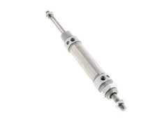 ISO 6432 Round Double Acting Cylinder 25-50mm - Magnetic - Damping - Male Threaded - Double Rod