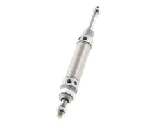 ISO 6432 Round Double Acting Cylinder 25-50mm - Magnetic - Damping - Male Threaded - Double Rod