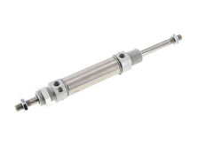 ISO 6432 Round Double Acting Cylinder 25-50mm - Magnetic - Damping - Male Threaded - Double Rod
