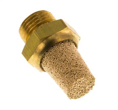G1/8'' Sintered Bronze Pneumatic Muffler Brass Connection [5 Pieces]