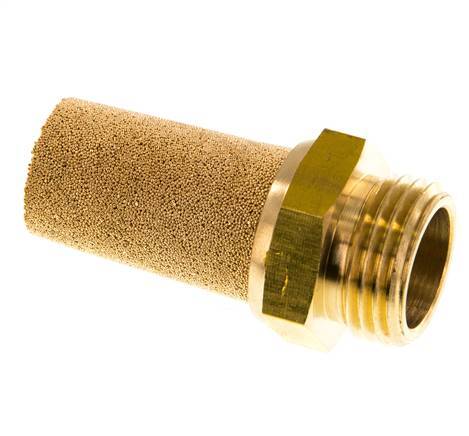 G1/2'' Sintered Bronze Pneumatic Muffler Brass Connection [2 Pieces]