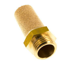 G1/2'' Sintered Bronze Pneumatic Muffler Brass Connection [2 Pieces]