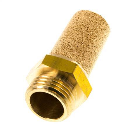 G1/2'' Sintered Bronze Pneumatic Muffler Brass Connection [2 Pieces]