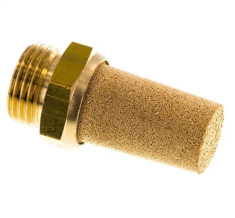 G1/2'' Sintered Bronze Pneumatic Muffler Brass Connection [2 Pieces]