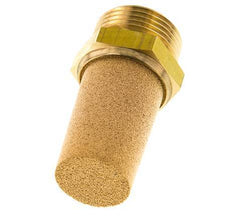G1'' Sintered Bronze Pneumatic Muffler Brass Connection