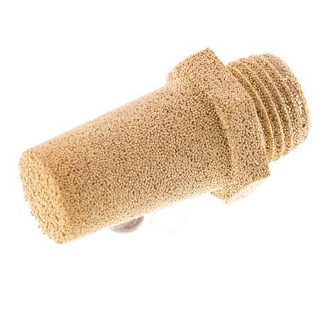 G1/4'' Sintered Bronze Pneumatic Muffler Hexagonal Fitting [2 Pieces]