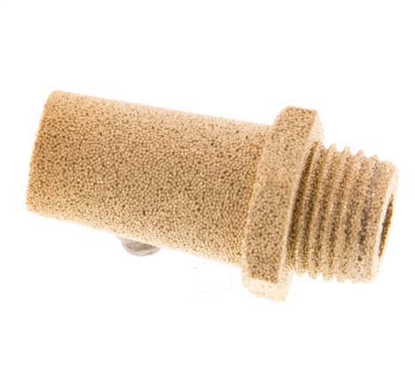 G1/4'' Sintered Bronze Pneumatic Muffler Hexagonal Fitting [2 Pieces]