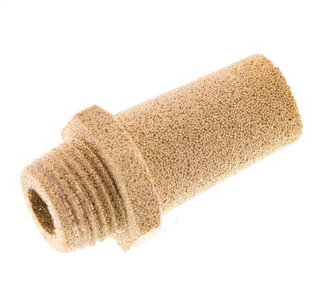 G1/4'' Sintered Bronze Pneumatic Muffler Hexagonal Fitting [2 Pieces]