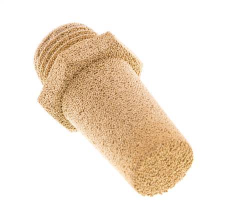 G1/4'' Sintered Bronze Pneumatic Muffler Hexagonal Fitting [2 Pieces]