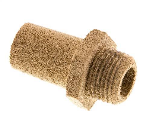 G3/8'' Sintered Bronze Pneumatic Muffler Hexagonal Fitting [2 Pieces]