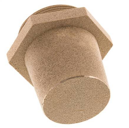 G2'' Sintered Bronze Pneumatic Muffler Hexagonal Fitting