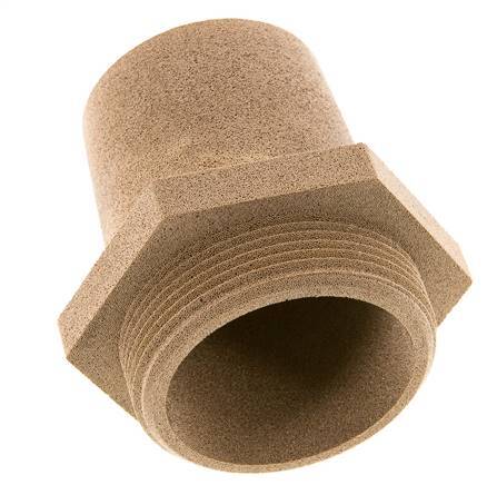 G2'' Sintered Bronze Pneumatic Muffler Hexagonal Fitting