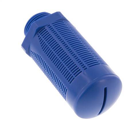 G1'' Plastic Pneumatic Muffler Self-Cleaning Granulate Filling