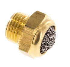 G1/8'' Brass Compact Pneumatic Muffler 1.4301 Wire Mesh [5 Pieces]