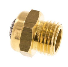 G1/4'' Brass Compact Pneumatic Muffler 1.4301 Wire Mesh [5 Pieces]