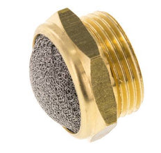 G3/4'' Brass Compact Pneumatic Muffler 1.4301 Wire Mesh