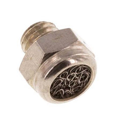 M5 Nickel-Plated Brass Compact Pneumatic Muffler 1.4301 Wire Mesh [10 Pieces]