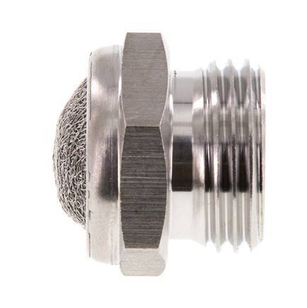 G1/2'' Stainless Steel Compact Pneumatic Muffler 1.4301 Wire Mesh