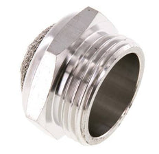G1'' Stainless Steel Compact Pneumatic Muffler 1.4301 Wire Mesh