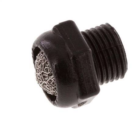 G1/8'' PA Compact Pneumatic Muffler 1.4301 Wire Mesh [5 Pieces]