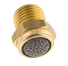 NPT 1/4'' Brass Compact Pneumatic Muffler 1.4301 Wire Mesh [5 Pieces]