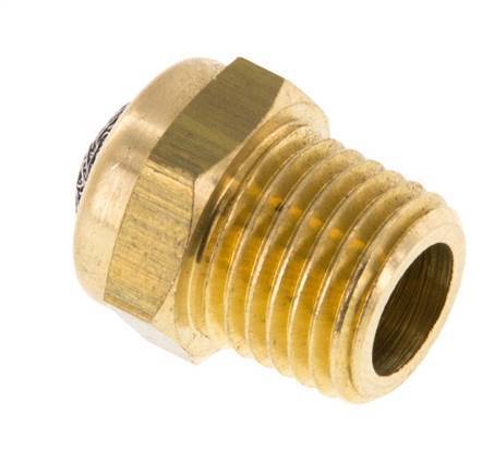 NPT 1/4'' Brass Compact Pneumatic Muffler 1.4301 Wire Mesh [5 Pieces]