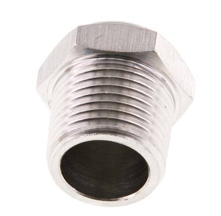 NPT 1/2'' Stainless Steel Compact Pneumatic Muffler 1.4301 Wire Mesh