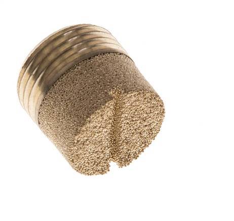 G3/8'' Sintered Bronze Compact Cylindrical Pneumatic Muffler [2 Pieces]