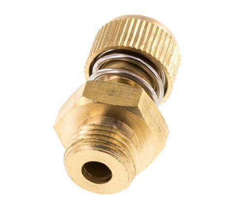 G1/8'' Brass Flow Control Muffler With Knurled Screw [2 Pieces]