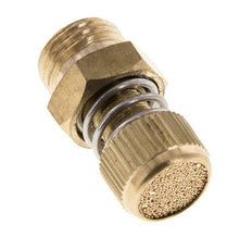 G3/8'' Brass Flow Control Muffler With Knurled Screw