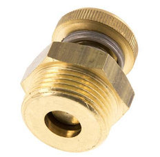 G1'' Brass Flow Control Muffler With Knurled Screw