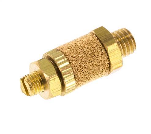 M5 Brass Flow Control Muffler With Lock Nut