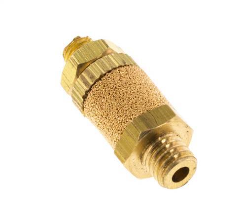 M5 Brass Flow Control Muffler With Lock Nut