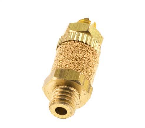 M5 Brass Flow Control Muffler With Lock Nut