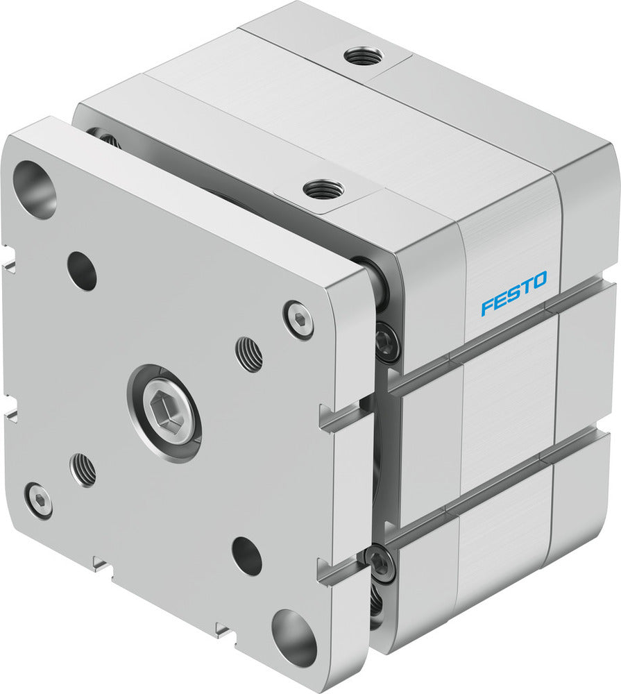 Festo Compact Cylinder 100mm Bore 10mm Stroke ISO 21287 Double Acting - 554286