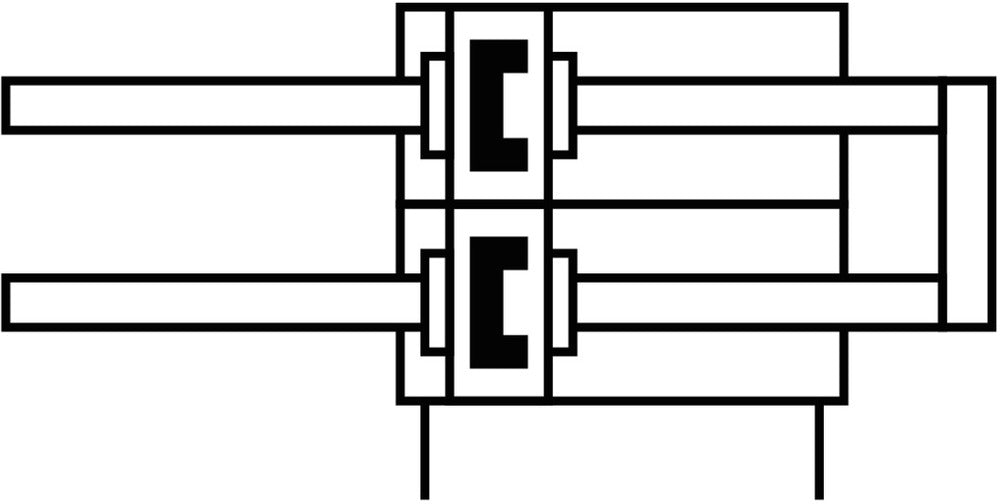 Festo Dual Piston Rod Cylinder 16mm Bore 10mm Stroke Double Acting - 159867
