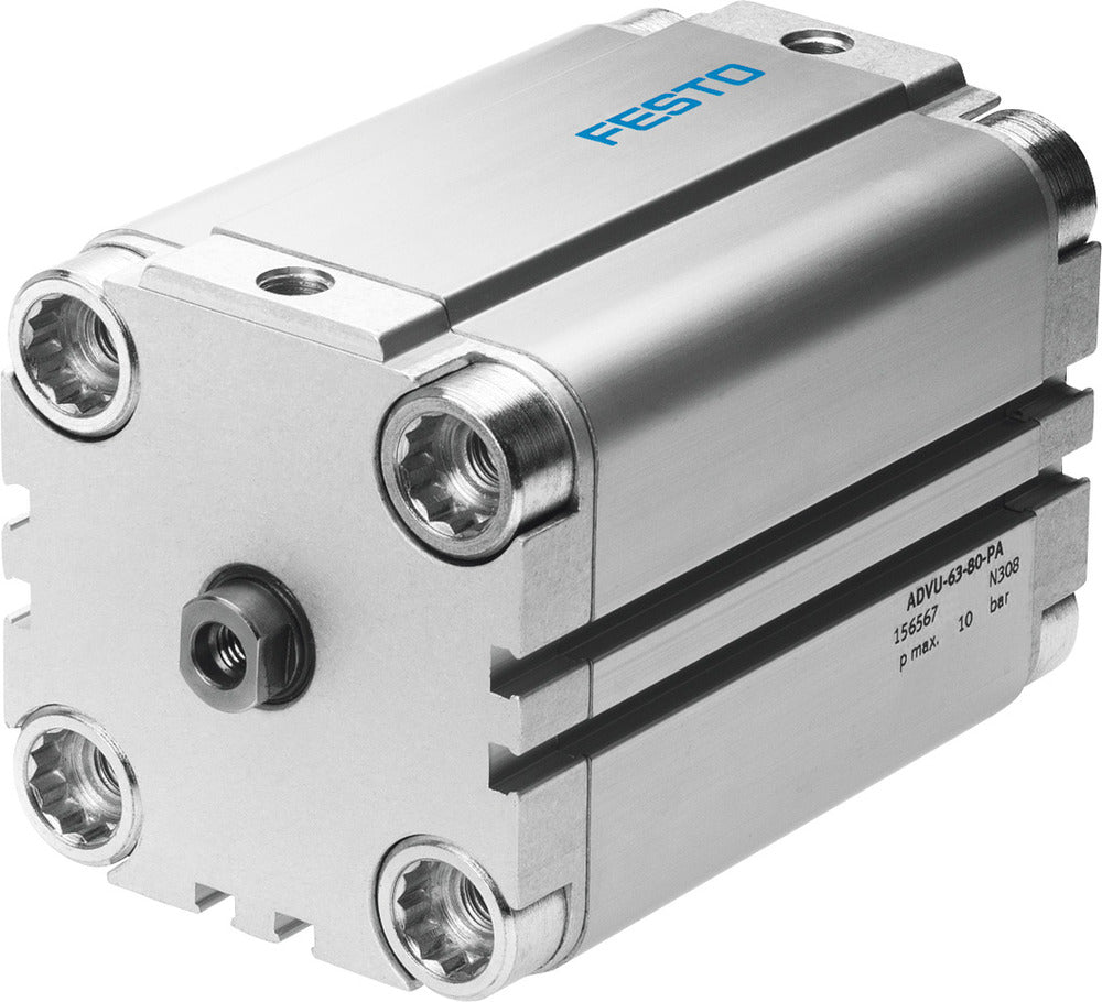 Festo Compact Cylinder 80mm Bore 15mm Stroke Double Acting - 156569