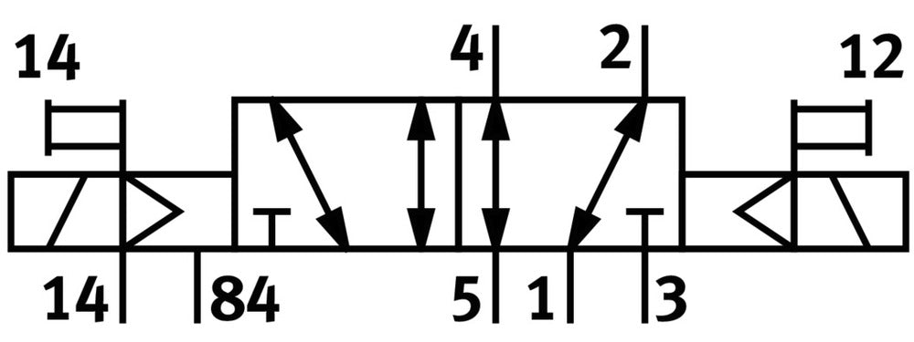 Festo 5/2 Bistable Air Solenoid Valve Flange 210 - 330l/min - 566491