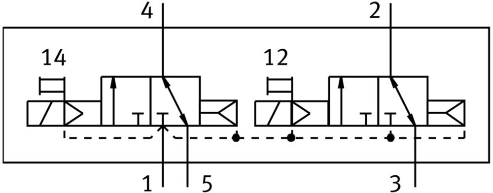 Festo 2x3/2 NC Monostable Air Solenoid Valve G1/8 560l/min - 577321