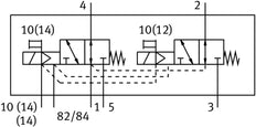 Festo 2x3/2 NO Monostable Air Solenoid Valve Flange 800l/min - 8004889