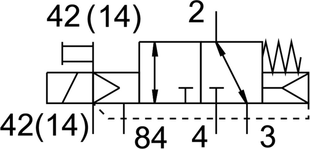 Festo 3/2 NC Monostable Air Solenoid Valve Flange 130l/min - 8028231