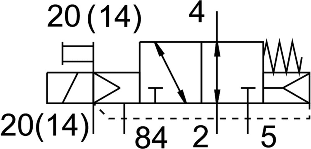 Festo 3/2 NO Monostable Air Solenoid Valve Flange 130l/min - 8028232