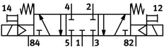 Festo 5/3 NC Air Solenoid Valve G3/8 3000l/min - 170265