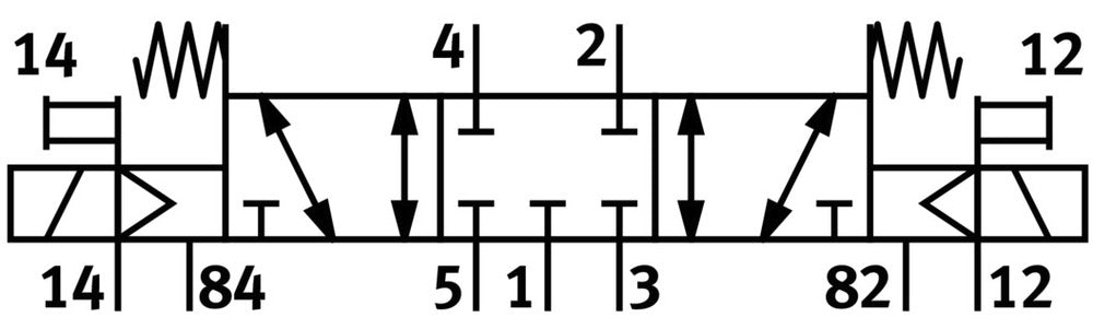 Festo 5/3 NC Air Solenoid Valve G1/4 1450l/min - 170248
