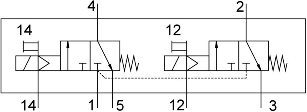 Festo 2x3/2 NC Monostable Air Solenoid Valve G1/8 600l/min - 577520